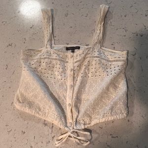 Kendall & Kylie Eyelet Lace Crop Camisole